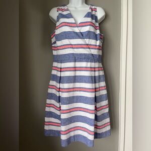 Vineyard vine, striped linen dress size 12